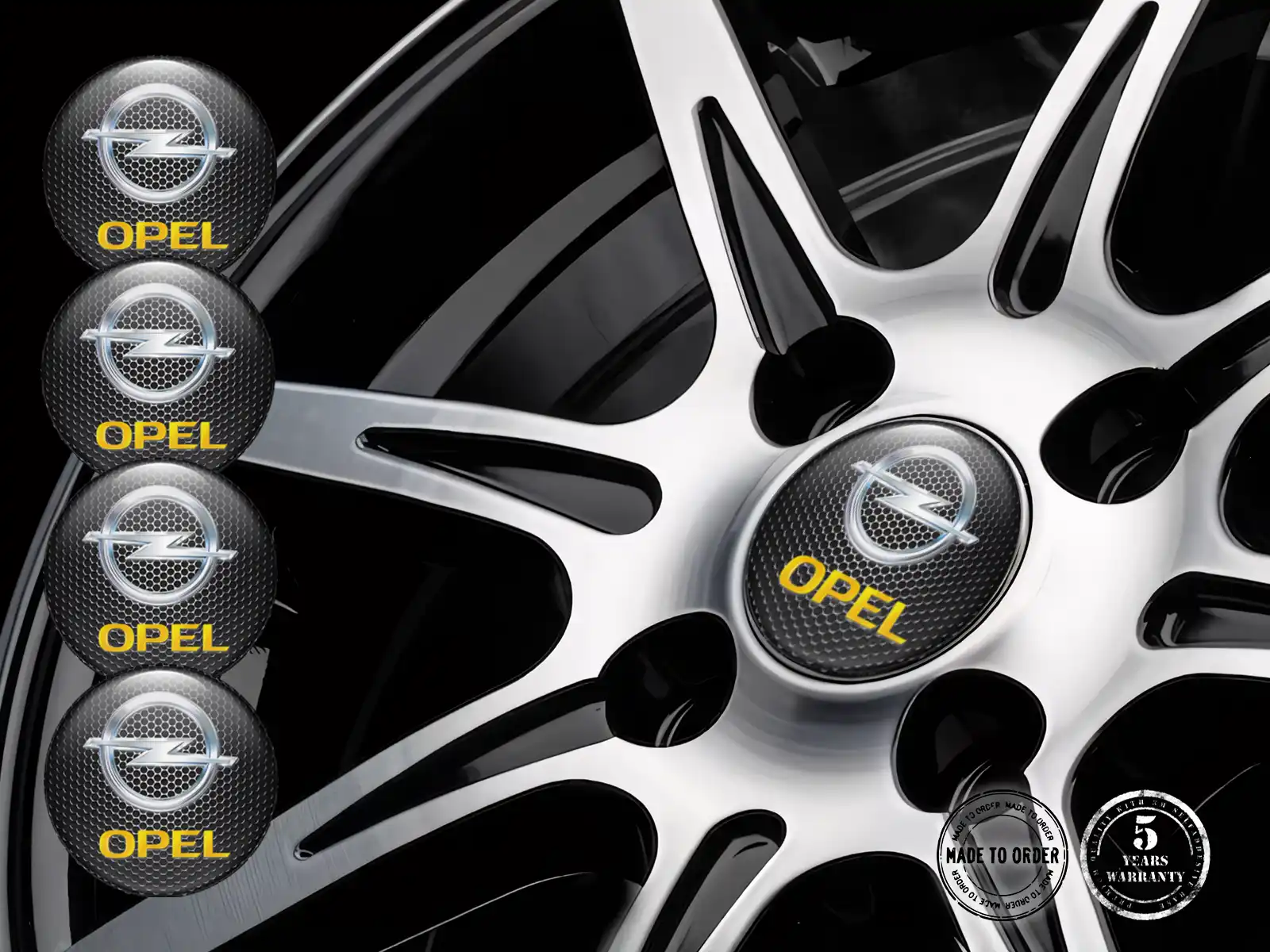 Opel Pegatina de Silicona Estilo Emblemas Bombados de Aro